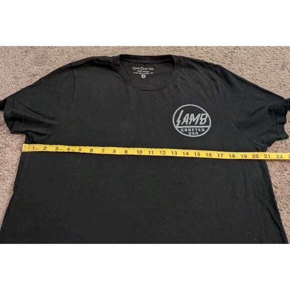Lamb Crafted USA Voltage Electric 100% Cotton Black T-Shirt Men's Large - Picture 5 of 6